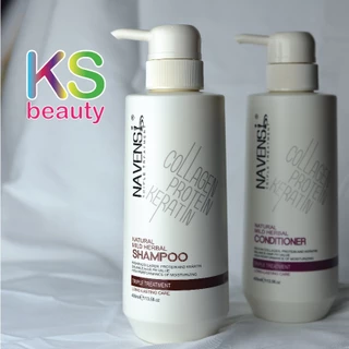 พร้อมส่ง Navensi Natural Mind Herbal Collagen นาเวนซี่ เคราตินออแกนิก ทรีทเม้นท์บำรุงผม คอลลาเจน โปรตีน 500ml