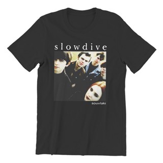 เสื้อทหาร Slowdive Tour 90s ผู้ชายเสื้อยืดแปลกใหม่ทีเสื้อเชิ้ตแขนสั้น O คอเสื้อยืดผ้าฝ้ายกราฟิกพิมพ์เสื้อผ้า