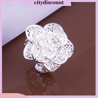 &lt;citydiscount&gt;  กําไลข้อมือชุบเงินลายดอกไม้ 14 Kแหวน