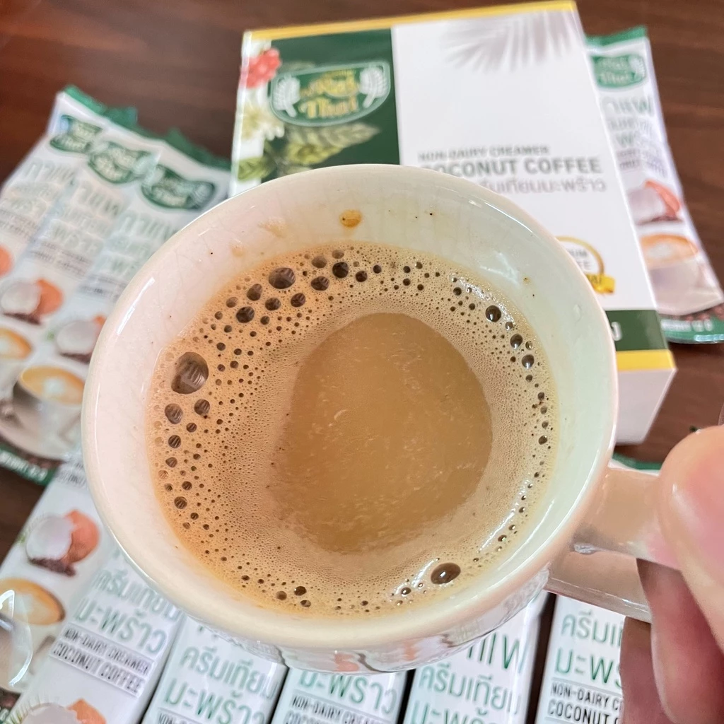 Raithai Coconut Coffee ไร่ไทย กาแฟครีมเทียมมะพร้าว ไขมันต่ำ คุมหิว อิ่มนาน ไม่มีน้ำตาล 1 กล่อง 15ซอง thumbnail 9