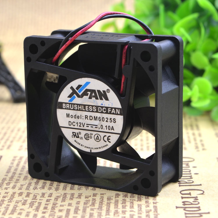SZ XFAN RDM6025S 12V 0.10A 6CM 6025 2WIRES พัดลมระบายความร้อน