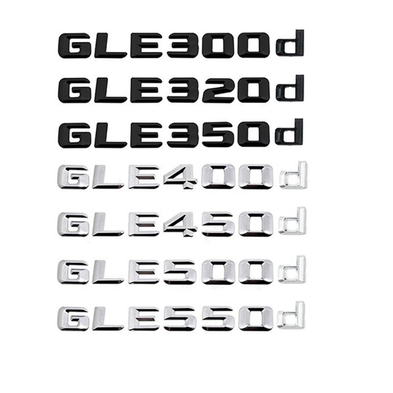 GLE200d GLE300d GLE350d GLE400d GLE500d GLE450d สติกเกอร์รถด้านหลังโลโก้สัญลักษณ์สําหรับ Mercedes Be