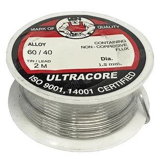 [ 1 ชิ้น ] 1.2 mm. 2 เมตร ตะกัวบัดกรี Ultracore ตะกั่วบัดกรี Ultracore Soldering Lead มีฟลักในตัว 60/40 ตะกั่ว บัดกรี...