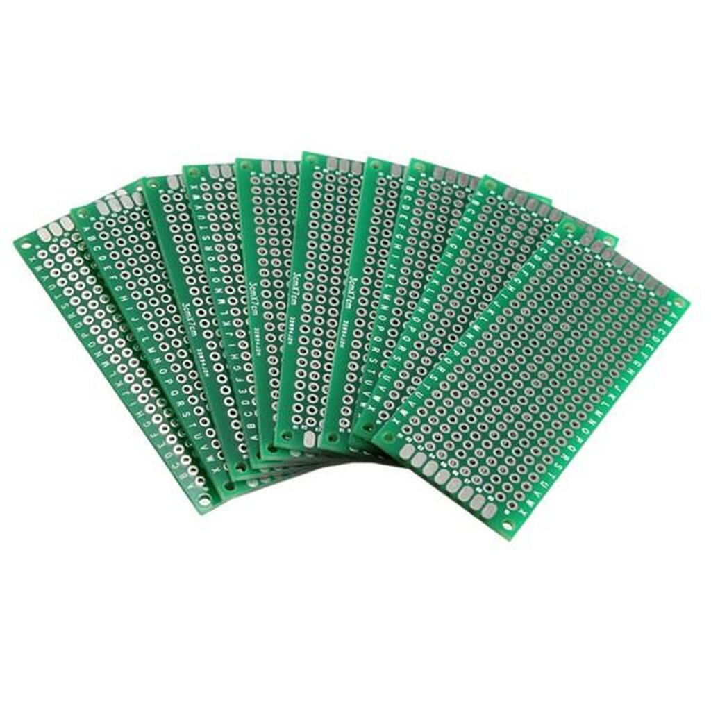 แผ่น PCB 3x7 cm สองหน้า FR-4 double side prototype PCB printed circuit board Perfboard