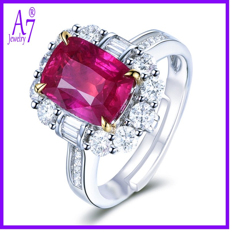 A7 | แหวนเพชรสีแดงหรูหราของผู้หญิง Z437