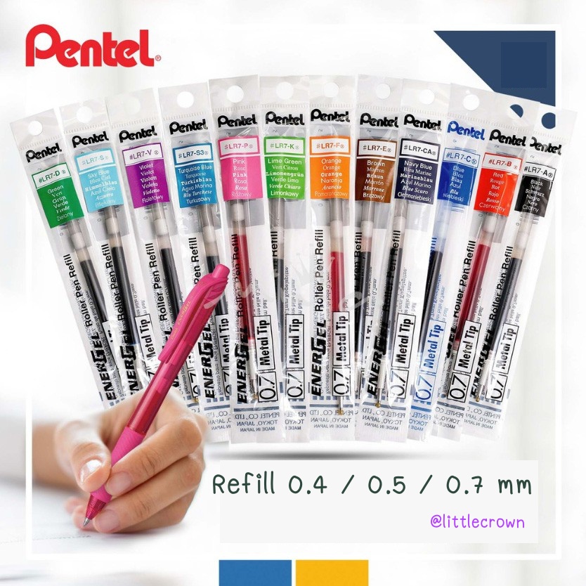 (Refill) ไส้ปากกาเจล ไส้ปากกา Pentel Energel ขนาด 0.4, 0.5, 0.7mm