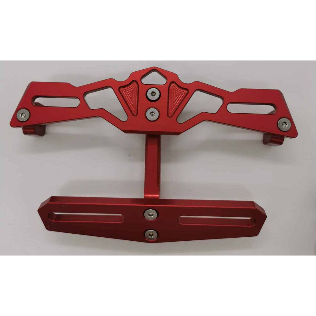 กรอบอลูมิเนียมติดป้ายทะเบียนรถจักรยานยนต์ CNC สีดำ สีแดง สีทอง - รูปที่ 2