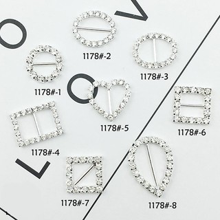 10 ชิ้น DIY การ์ด เครื่องประดับตกแต่ง หัวเข็มขัดคริสตัลโลหะ แฟชั่น ทําอุปกรณ์