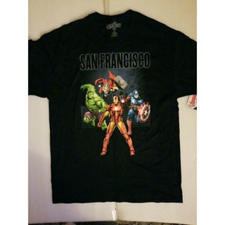 oversize T-shirt เสื้อยืด พิมพ์ลายการ์ตูน Marel Comics Aengers San Francisco Souenir L 42-44 IOpopl65ENfbco84 สไตล์คลาสส