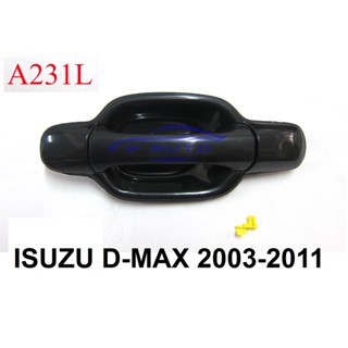 (หลัง-ซ้าย 1ชิ้น) มือเปิดประตู สีดำ อีซูซุ ดีแม็กซ์ 2003-2011 ISUZU DMAX D-MAX มือเปิดนอก มือดึง มือเปิดประตูหลัง