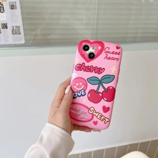 เคสโทรศัพท์มือถือ tpu แบบนิ่ม ลายเชอร์รี่ สีแดง สําหรับ iPhone 14 14promax 11 11PROMAX 12 12PRO 12PROMAX 13 13pro 13promax 14pro