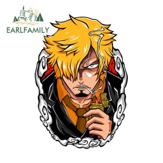 Earlfamily สติกเกอร์ ลายการ์ตูนอนิเมะ One Piece กันน้ํา 13 ซม. x 9.3 ซม. สําหรับติดตกแต่งตู้เย็น หน้าต่างรถยนต์