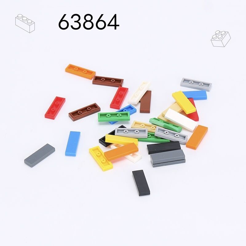 อุปกรณ์สร้างบล็อกอนุภาคขนาดเล็ก 63864 ฝาครอบแบน 1 * 3 กระดานแสงแทรกของเล่นเพื่อการศึกษา