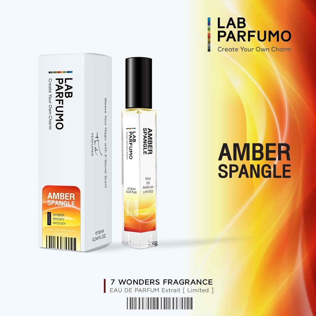 Amber Spangle by LAB PARFUMO, น้ำหอมที่ให้ความนุ่มลึกแพรวพราวและลึกลับ ด้วยกลิ่นยางไม้หอมรวมกับความหวานของวนิลาและ Smoky