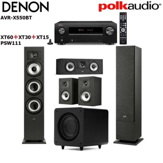 SET  DENON AVR-X550BT  + POLK  MXT60 + MXT30  +  MXT15 +  PSW 111   5.CH