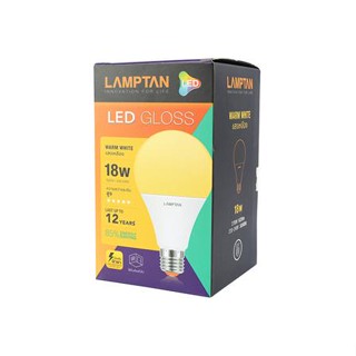 หลอด LED LAMPTAN BULB GLOSS 18W WARMWHITE E27