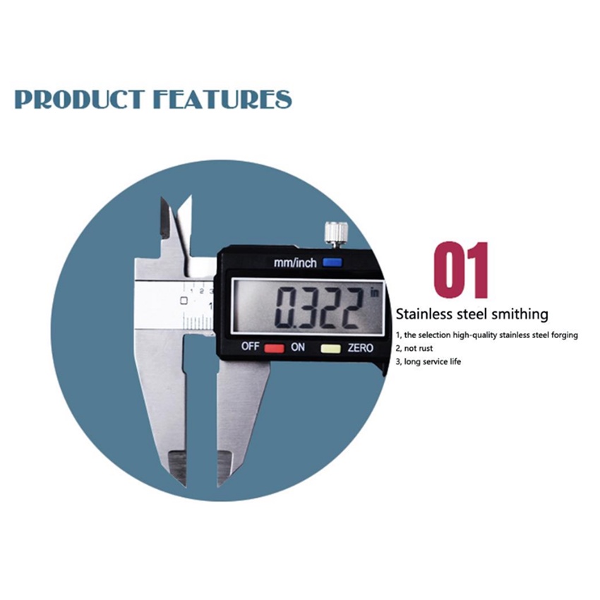 badgeเวอร์เนียร์ ดิจิตอล 6 นิ้ว ตัวเครื่องโลหะ พร้อมถ่าน เวอเนีย เวอเนียร์ เวอร์เนีย Digital Vernier caliper(0-150mm) - รูปที่ 2