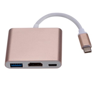 ใหม่ Type-C HUB USB C To HDMI Splitter USB-C 3ใน1 HDMI 4K USB Hub PD Fast ชาร์จ Smart Adapter สำหรับแมค-Book Dell