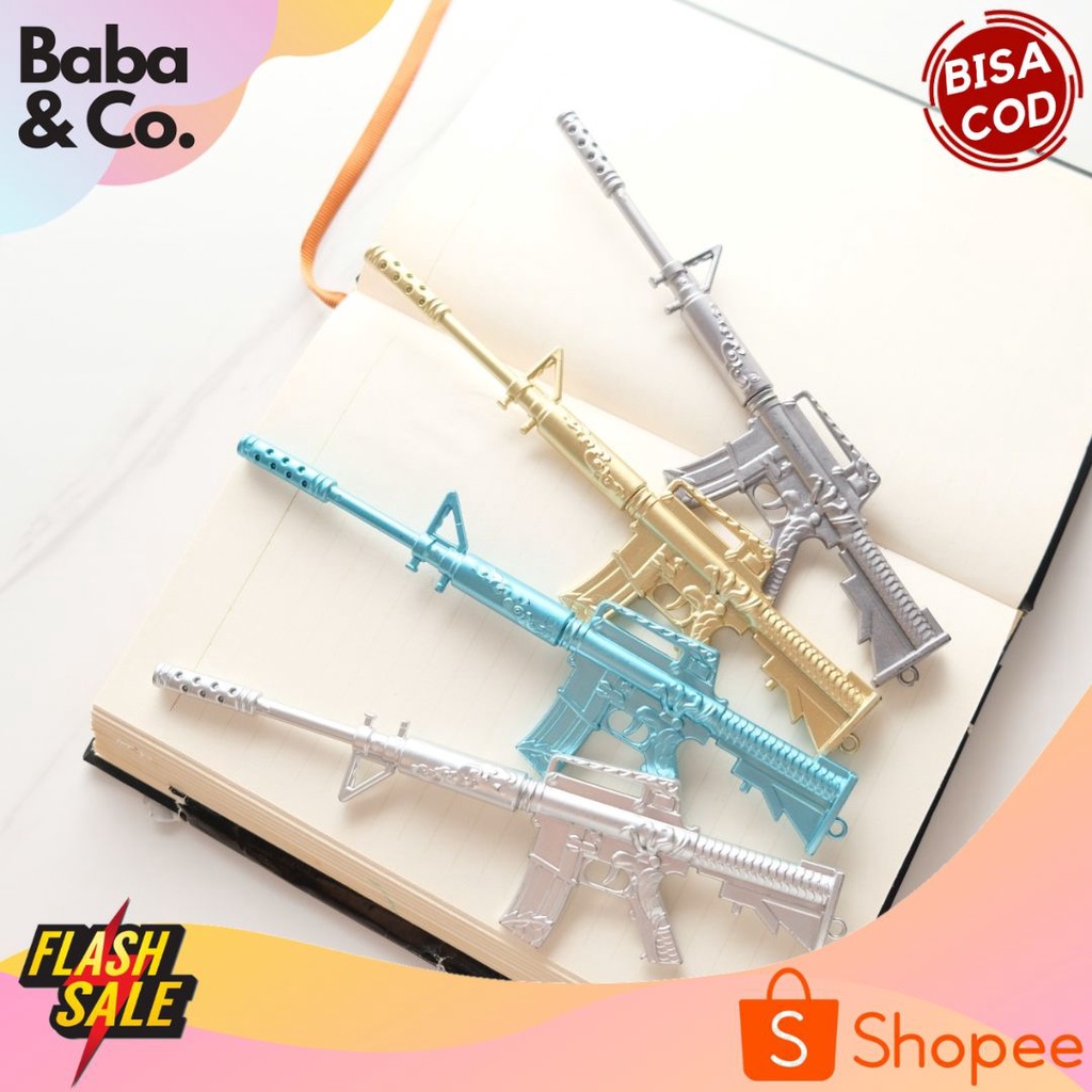 PUBG WEAPON ปากกาปากการ่างกายเต็มรูปแบบฟรีไฟบาร์ยาวปากกา AK47 UNIQUE FUNNY ยิงของเล่นปากกาสํานักงาน 