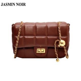 Jasmin NOIR กระเป๋าสะพายไหล่ ลายสก๊อต แต่งสายโซ่ แฟชั่นสําหรับสตรี