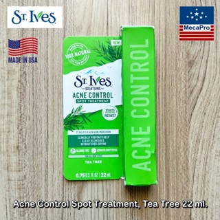 St.Ives® Solutions Acne Control Spot Treatment, Tea Tree 22 ml ทรีทเม้นต์ ลดสิว สำหรับผิวมัน เป็นสิวง่าย