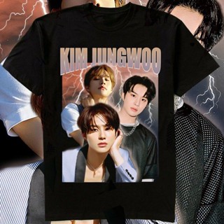 เสื้อยืด cotton KPOP Rap Tee คิมจองวู NCTเสื้อผ้าผู้ชายเสื้อยืดผู้หญิง