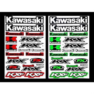 KAWASAKI KXF สติ๊กเกอร์ Racing สติ๊กเกอร์สำหรับแต่ง รถมอเตอร์ไซค์ บิ๊กไบค์ รถยนต์ Car เนื้อPVC เคลือบเงา กันน้ำ กันแดด