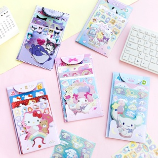 Sanrio ชุดสติกเกอร์เลเซอร์ ลายตัวอักษร สําหรับตกแต่งสมุดโน้ต DIY