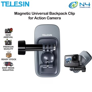 Telesin คลิปแม่เหล็กติดกระเป๋าเป้สะพายหลัง สําหรับกล้องแอคชั่น GoPro JFM-009