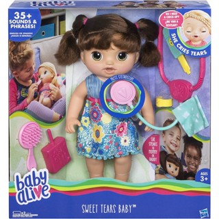 Baby Alive Sweet Tears Baby Doll(Brunette) C0958 Baby Alive Sweet Tears ตุ๊กตาเด็กทารก (สีน้ําตาล) C0958