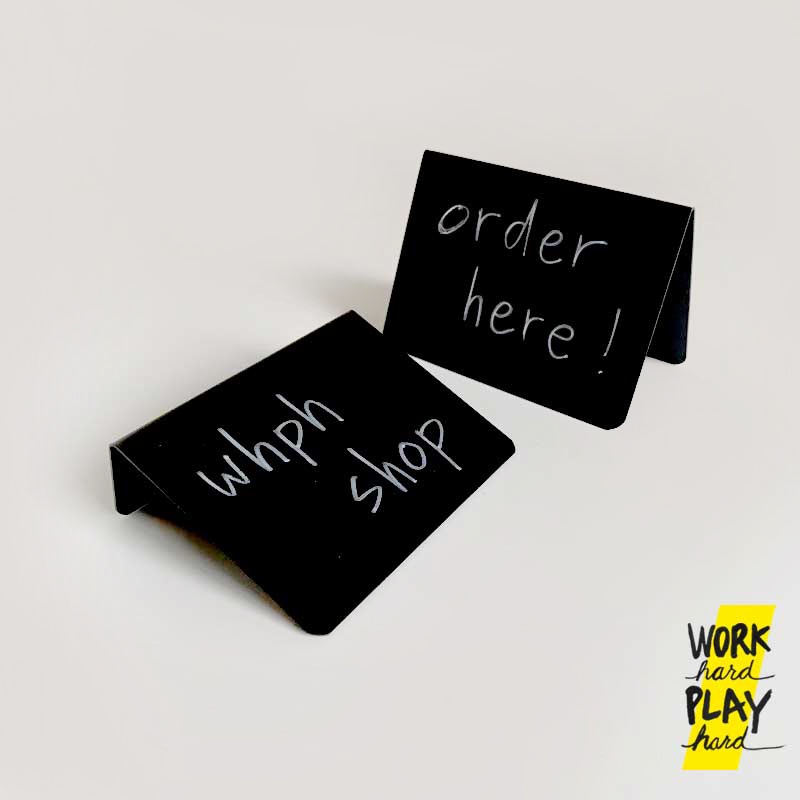 WHPH Shop ป้ายราคา DIY เขียนข้อความเองได้ ลบแล้วเขียนใหม่ได้ ป้ายตั้งโต๊ะ สไตล์ minimal