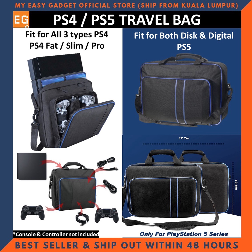 กระเป๋าถือ ผ้าแคนวาส ผ้าไนล่อน กันน้ํา สําหรับ PS4 PS5 Playstation 4