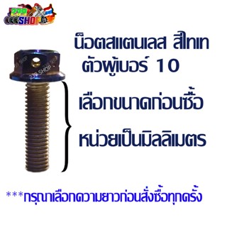 น๊อตไทเท ขนาด 10 ยาว10 ม.ม. aumshop239