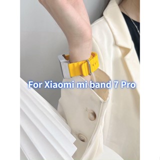 สายนาฬิกาข้อมือซิลิโคน พร้อมเคส สําหรับ Xiaomi Mi Band 7 Pro Band 7 Pro Band 7 Pro