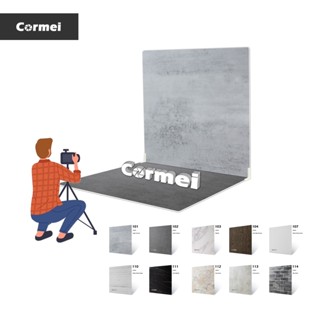 Cormei ฉากพื้นหลัง ลายไม้ หินอ่อน ซีเมนต์ ขนาด 60 ซม. 24 นิ้ว สําหรับถ่ายภาพ