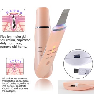 NEW Ultrasonic Deeply Skin Facial Cleaner Pore Cleansing Device  Face Exfoliator Pore Blackhead Removal Peeling Shovel M