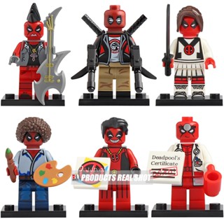 Toys Gifts Deadpool Series Minifigures Marvel Doctor Deadpool Samurai Painter Punk Deadpool Mini Figurs WM6050