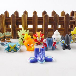 โมเดลฟิกเกอร์ PVC อนิเมะ Pokemon Tyranitar Sceptile Kyogre Torchic Metagross Litwick Q Version ขนาดเล็ก 12 แบบ ของเล่นสําหรับเด็ก