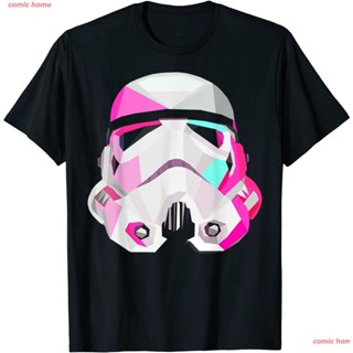 New Star Wars Stormtrooper GeometricPrism Helmet T-Shirt แบทแมน เสื้อยืดผู้ชาย ดพิมพ์ลาย เสื้อยืดผ้าฝ้าย คอกลม ความนิยม