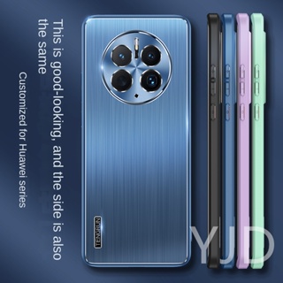 Yjd เคสโทรศัพท์ ขอบสเตนเลส กันกระแทก สําหรับ Huawei Mate 50 Pro