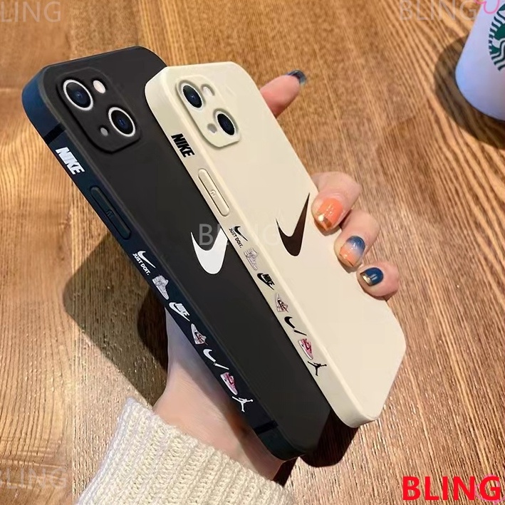 เคสโทรศัพท์มือถือแบบนิ่ม ซิลิโคนนิ่ม กันกระแทก ไนกี้ เคสไอโฟน สําหรับ iPhone 14 13 12 11 Pro Max XR XS X 7 8 Plus
