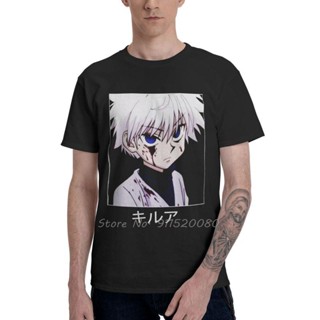 เสื้อเด็กหญิง มังงะ Killua Zoldyck เสื้อยืด Mannen Korte Mouw Katoenen เสื้อยืดฮันเตอร์ X ฮันเตอร์ทีสท็อปแฟชั่น Tshirt ถ