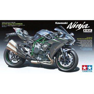 💥ใส่โค้ดลดเพิ่ม 20฿💥🏆 TAMIYA 14136 ชุดประกอบจำลองมาตราส่วน 1:12 Kawasaki Ninja H2 CARBON โมเดลประกอบ สร้างและทำสีเอง