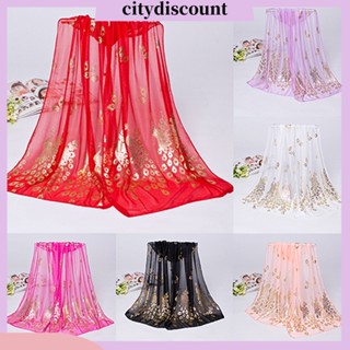 &lt;citydiscount&gt;  City_แฟชั่นสตรีผ้าคลุมไหล่ผ้าชีฟองยาว