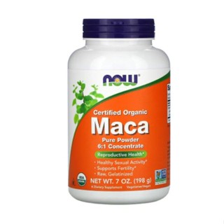 NOW Foods, Certified Organic Maca, Pure Powder, 7 oz (198 g)