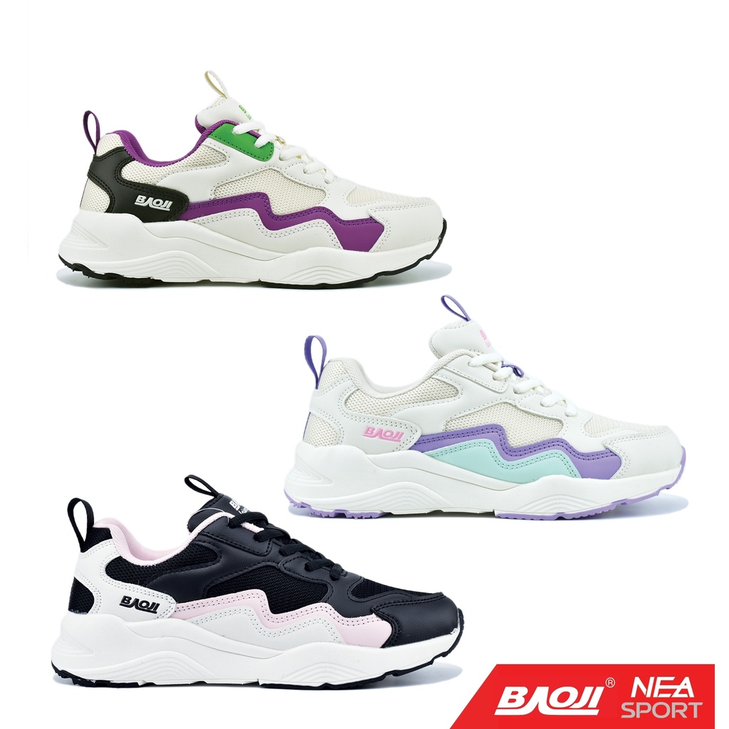 [ลด30% เก็บโค้ด 2509FASHDD] BAOJI 878 Color Wave รองเท้าผ้าใบ บาโอจิ ผู้หญิง