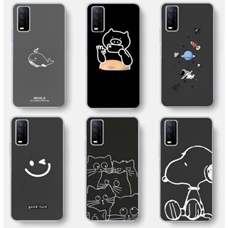 เคสโทรศัพท์มือถือ ซิลิโคนนุ่ม TPU สําหรับ vivo y12s y20s y20 2021 y21i