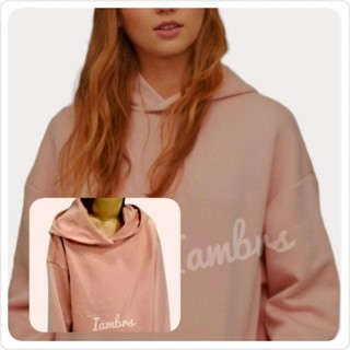 Stradivarius Basic Sweatshirt เสื้อสเวตเชิ้ต ทรงปล่อย ไม่จั้ม ไม่เชือก สี Nude Pink ผ้าดีมากเนื้อเนียนนิ่มผ้าวิสคอส