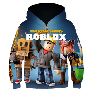 Roblox DynaBlocks เสื้อกันหนาว เสื้อฮู้ดดี้ คอสเพลย์ แบบสวมหัว แนวสตรีท สําหรับเด็ก