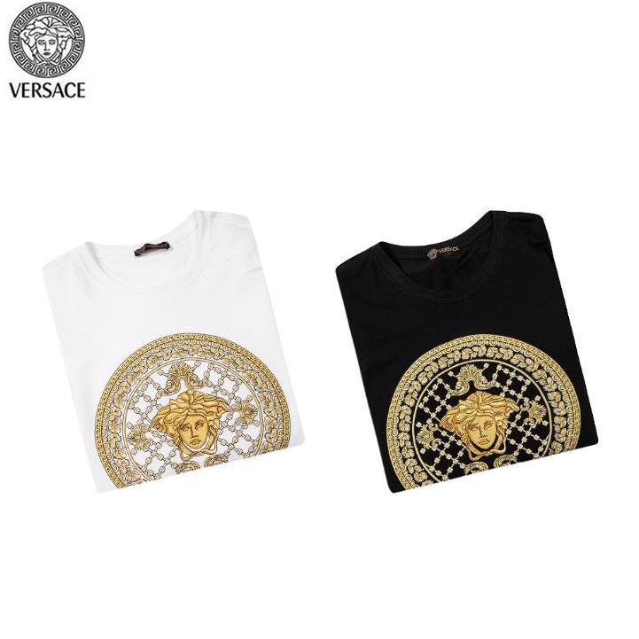 Versace High-quality embroidered T shirt men and women fashion shirt couple short sleeved ins top tshirt 09 #4